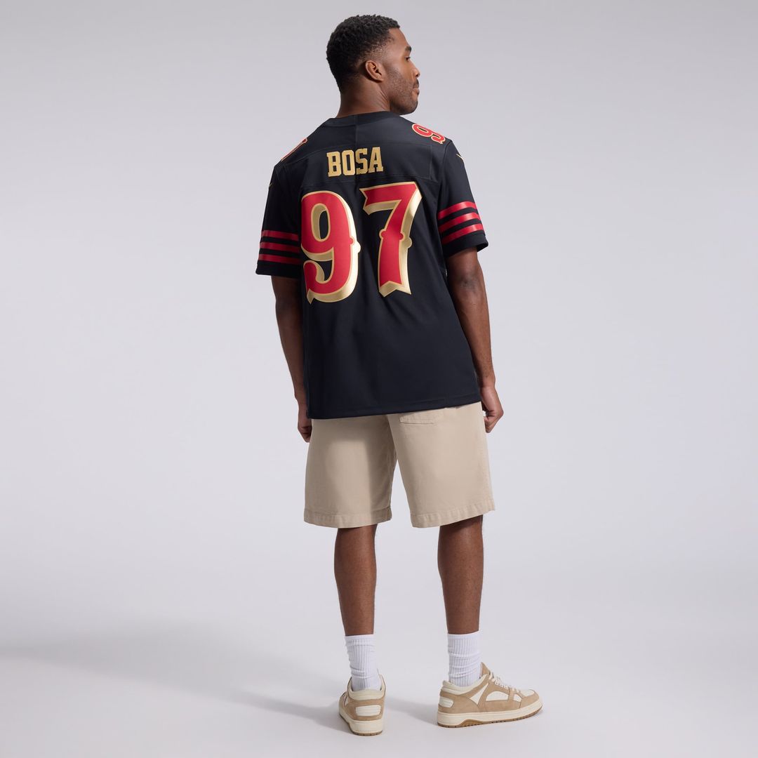 San Francisco 49ers Nick Bosa Nike Black Rivalries Collection Stitched Limited Jersey