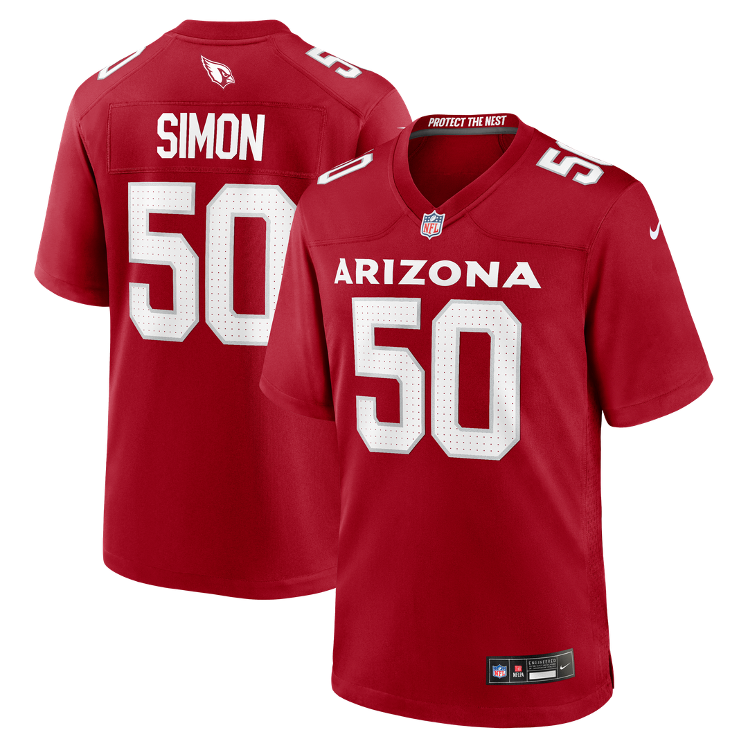 Arizona Cardinals Cody Simon Nike Cardinal Team Game Jersey