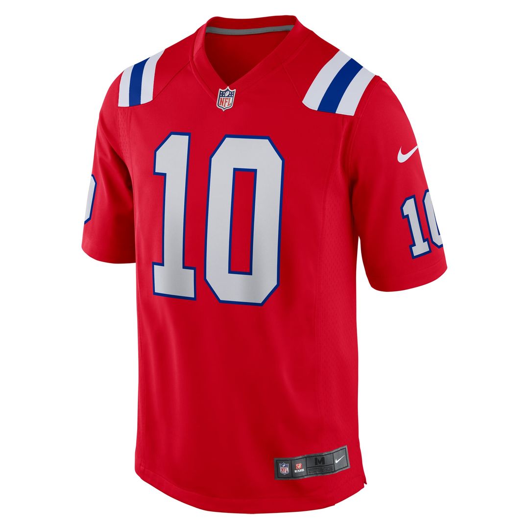 New England Patriots Drake Maye Nike Navy Player Game Jersey