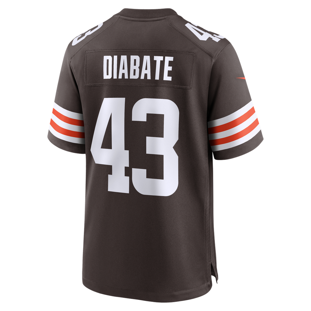 Cleveland Browns Mohamoud Diabate Nike Brown Team Game Jersey