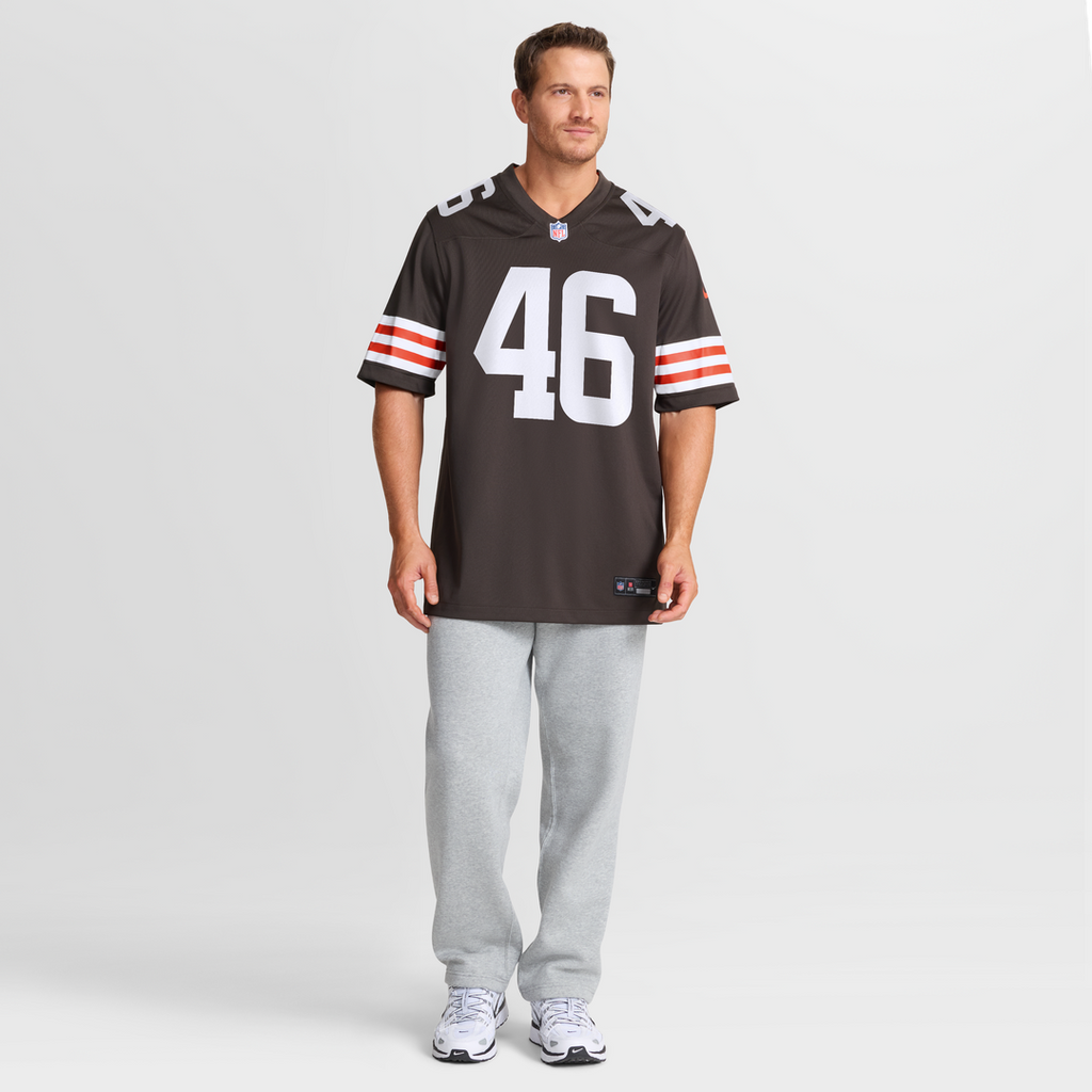 Cleveland Browns Don Fleming Nike Brown Retired Player Jersey