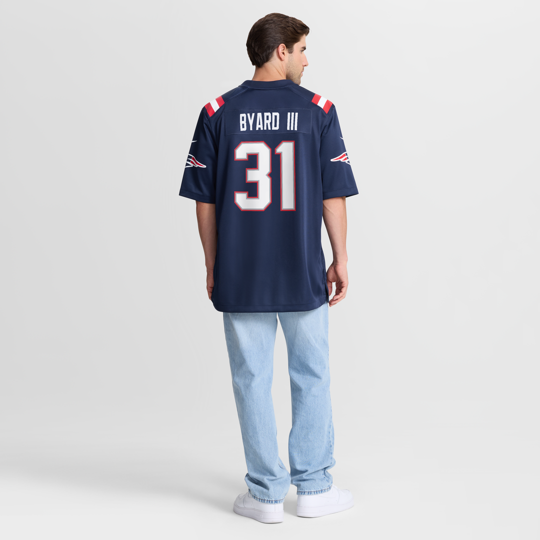 New England Patriots Kevin Byard III Nike Navy Team Game Jersey