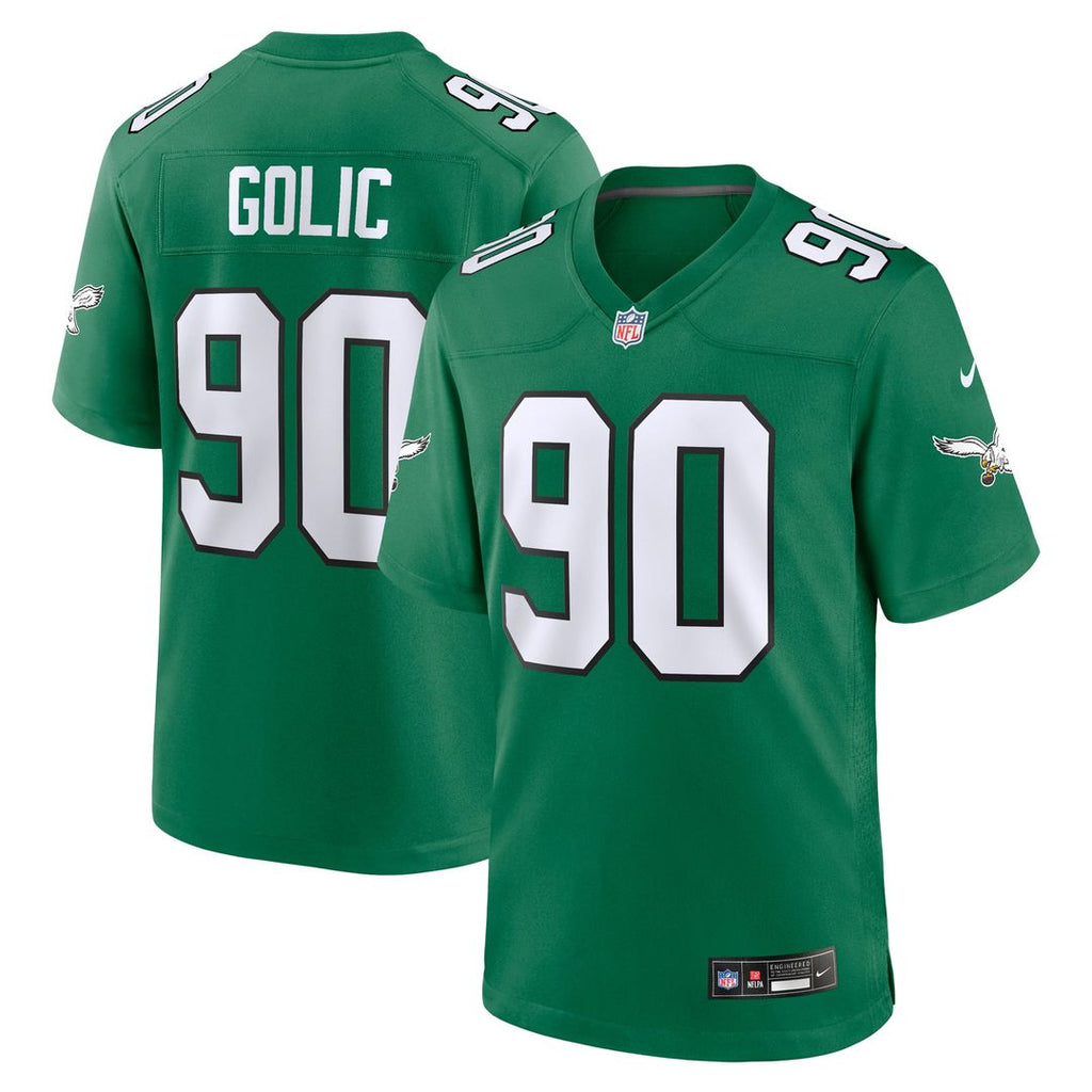 Philadelphia Eagles Mike Golic Nike Kelly Green Retired Player Alternate Game Jersey
