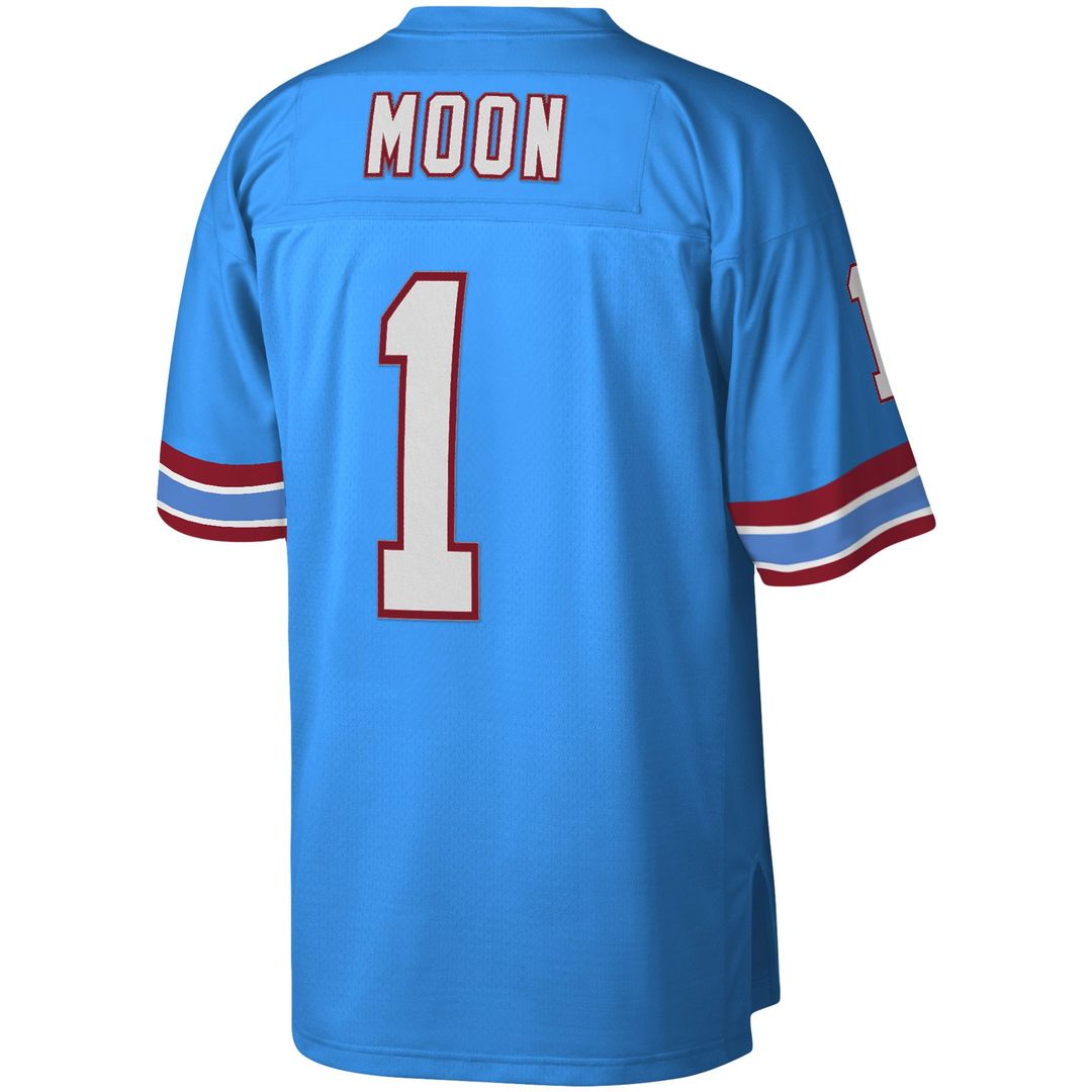 Houston Oilers Warren Moon Mitchell & Ness Light Blue Legacy Replica Jersey