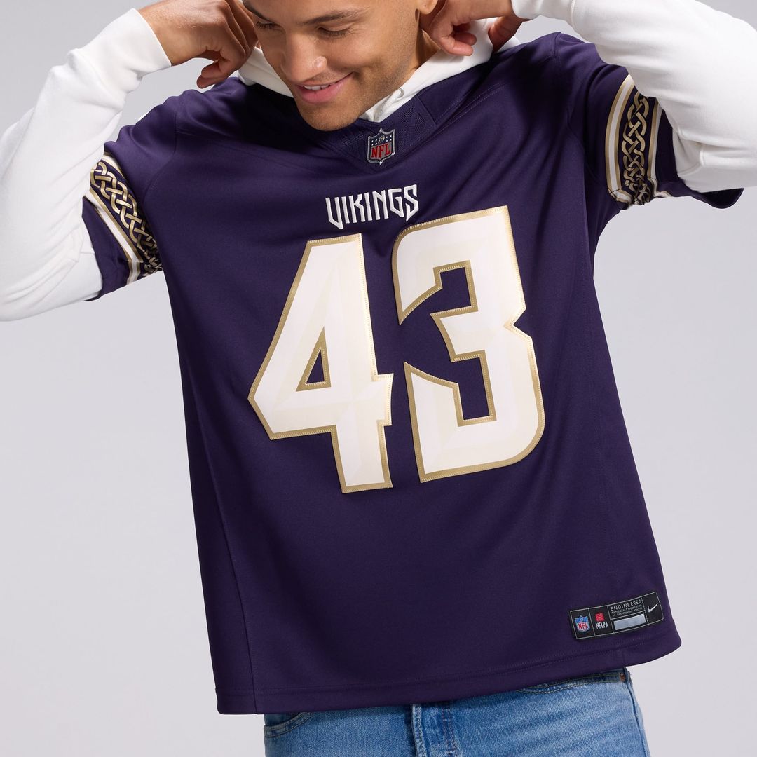 Minnesota Vikings Andrew Van Ginkel Nike Purple 2026 Rivalries Collection Stitched Limited Jersey