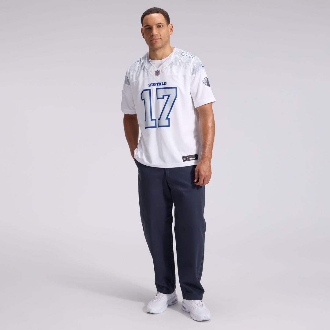 Buffalo Bills Josh Allen Nike White Rivalries Collection Stitched Limited Jersey