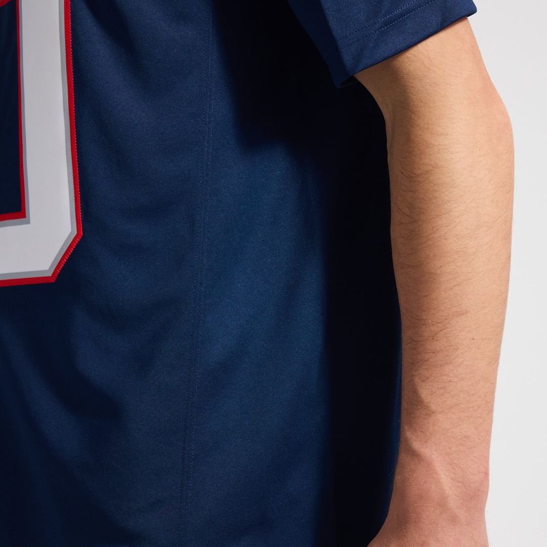 New England Patriots Drake Maye Nike Navy Team Vapor F.U.S.E. Stitched Limited Jersey