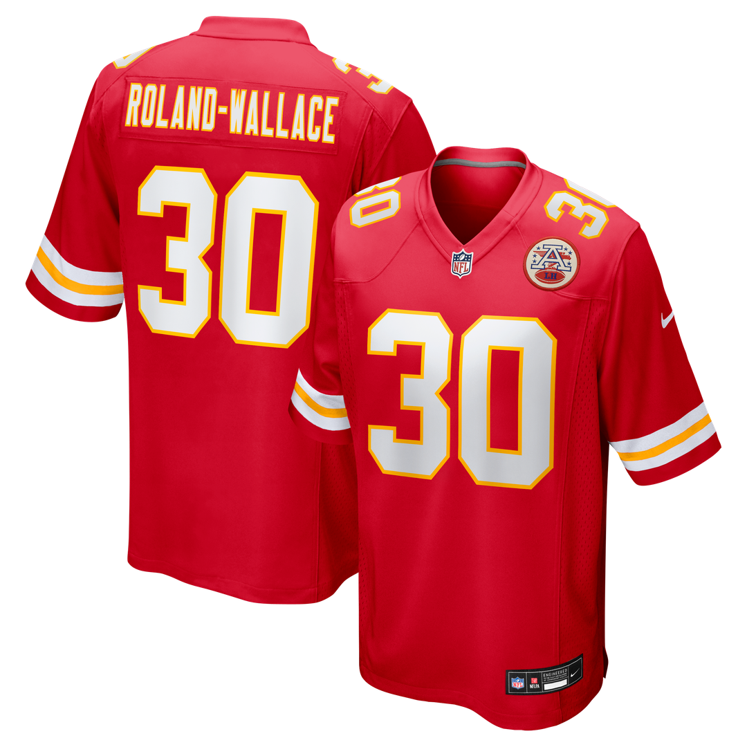 Kansas City Chiefs Chris Roland-Wallace Nike Red Game Jersey