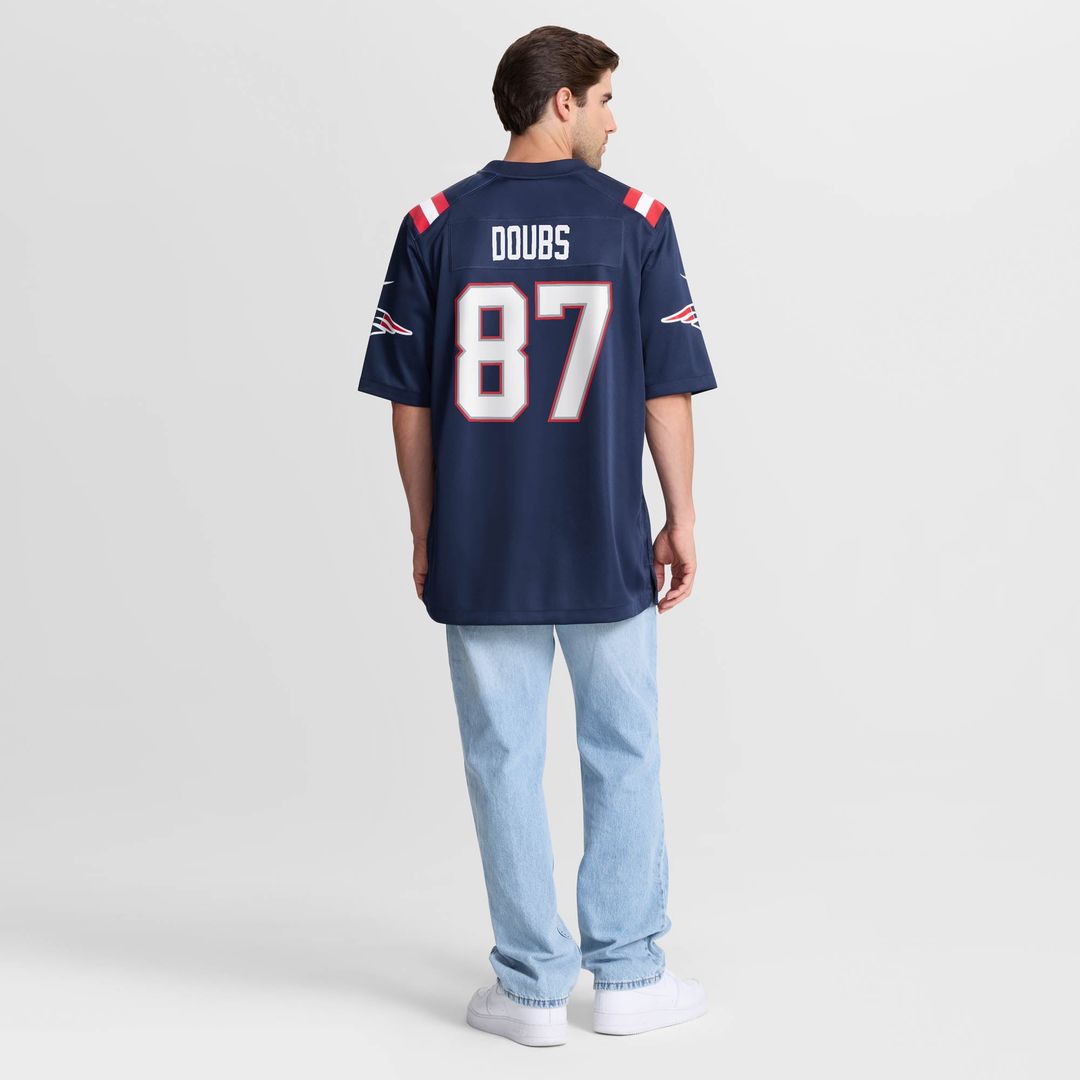 New England Patriots Romeo Doubs Nike Navy Game Jersey