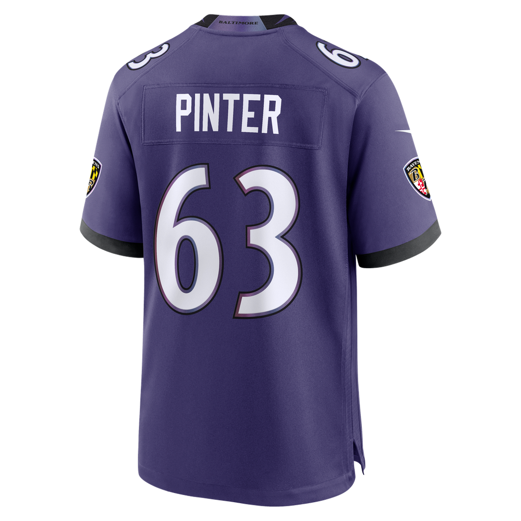 Baltimore Ravens Danny Pinter Nike Purple Team Game Jersey