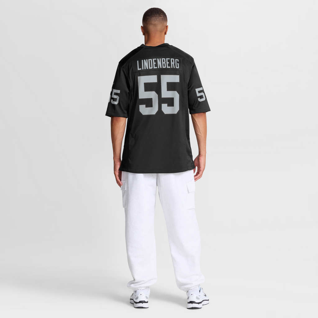 Las Vegas Raiders Cody Lindenberg Nike Black Team Game Jersey