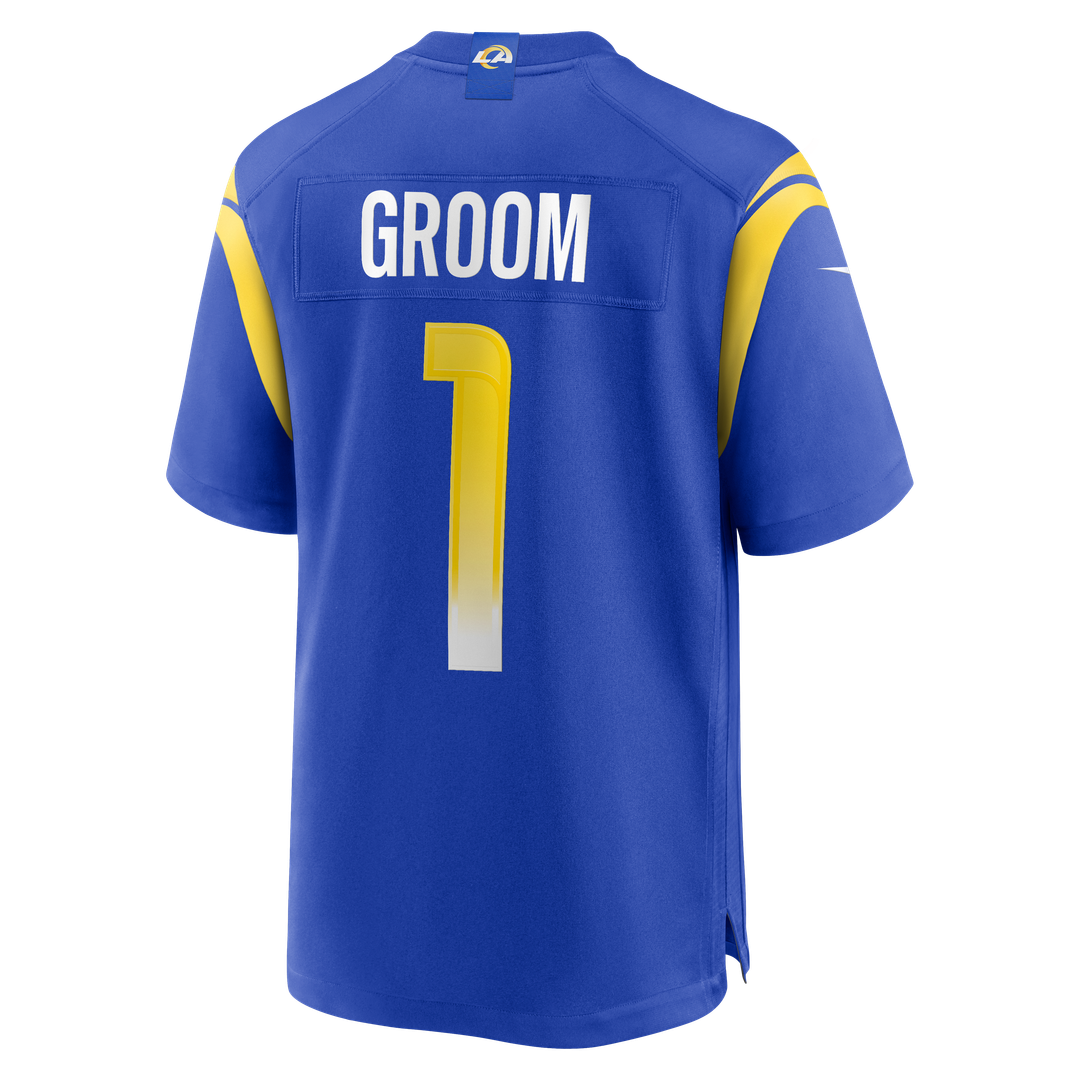 Los Angeles Rams Number 1 Groom Nike Royal Game Jersey