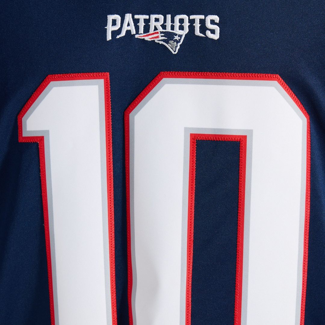 New England Patriots Drake Maye Nike Navy Team Vapor F.U.S.E. Stitched Limited Jersey