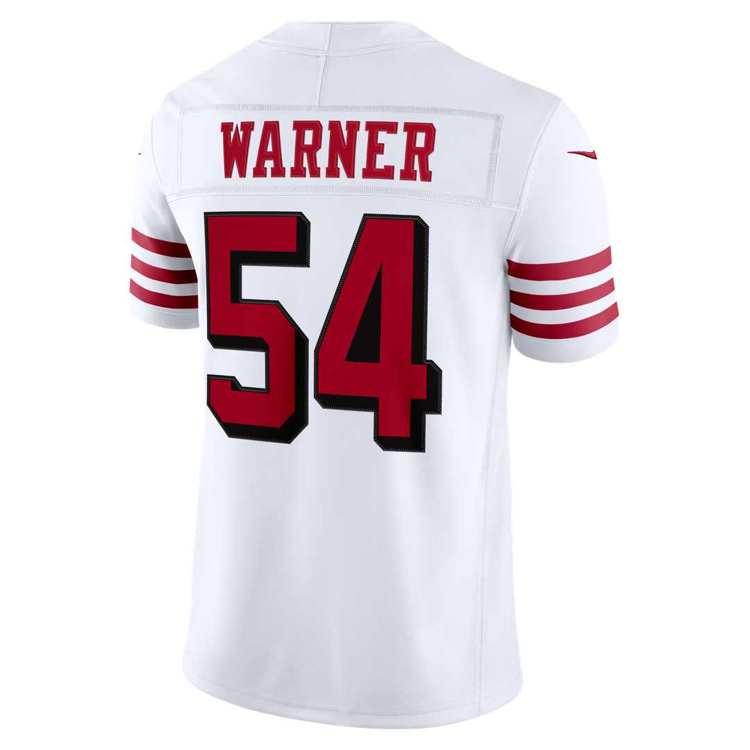 San Francisco 49ers Fred Warner Nike White Alternate Vapor F.U.S.E. Stitched Limited Jersey