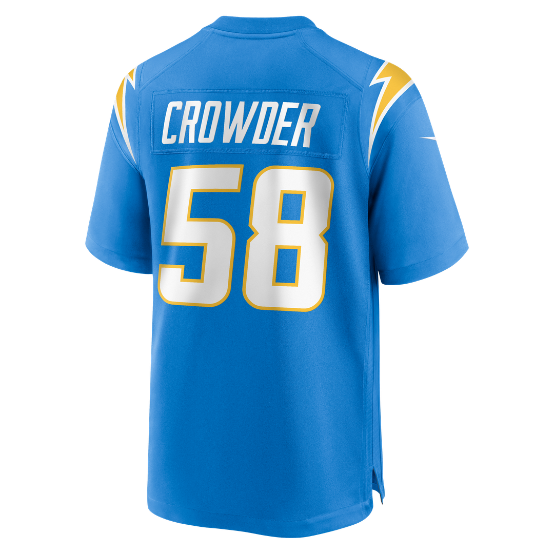 Los Angeles Chargers Tae Crowder Nike Powder Blue Team Game Jersey