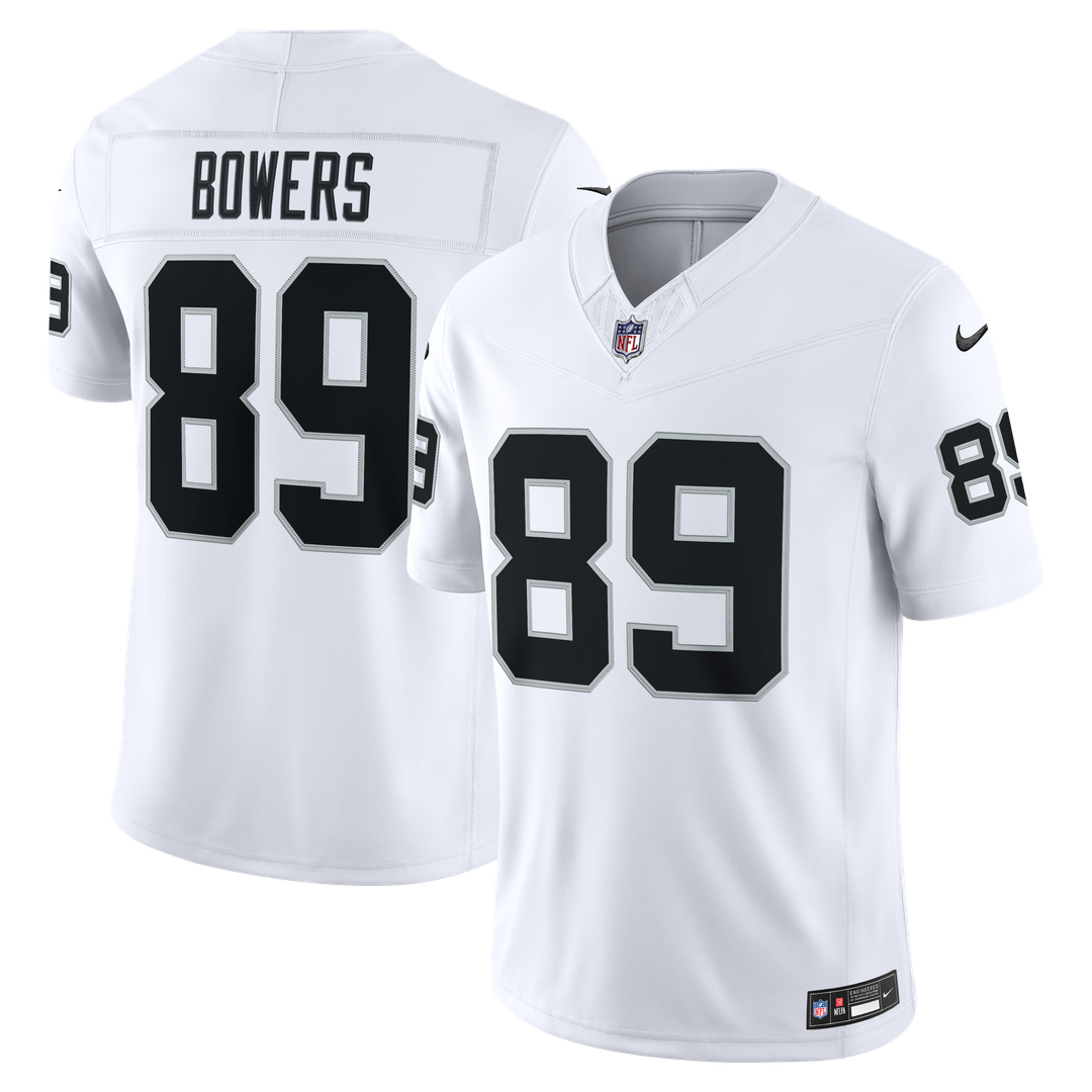 Las Vegas Raiders Brock Bowers Nike White Vapor F.U.S.E. Stitched Limited Jersey
