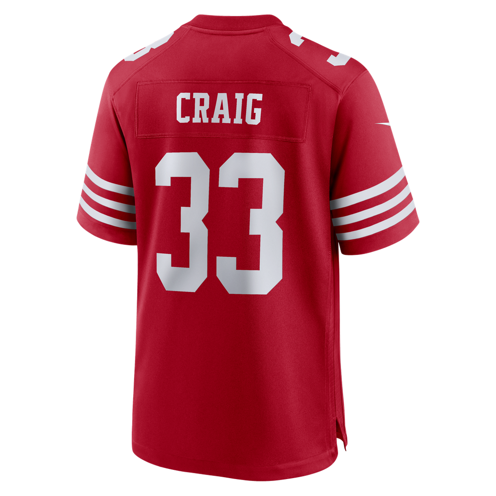 San Francisco 49ers Roger Craig Nike Scarlet Team Retired Game Jersey