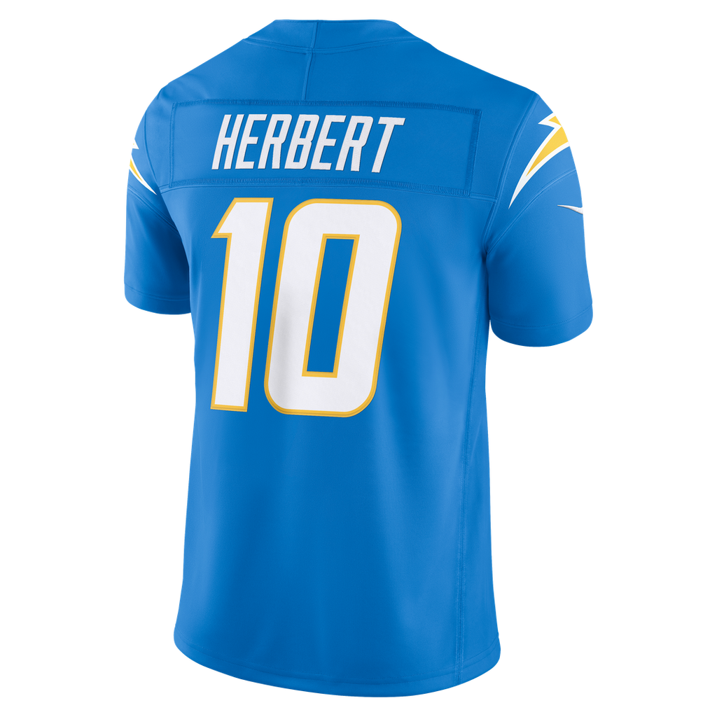 Los Angeles Chargers Justin Herbert Nike Powder Blue Team Vapor F.U.S.E. Stitched Limited Jersey