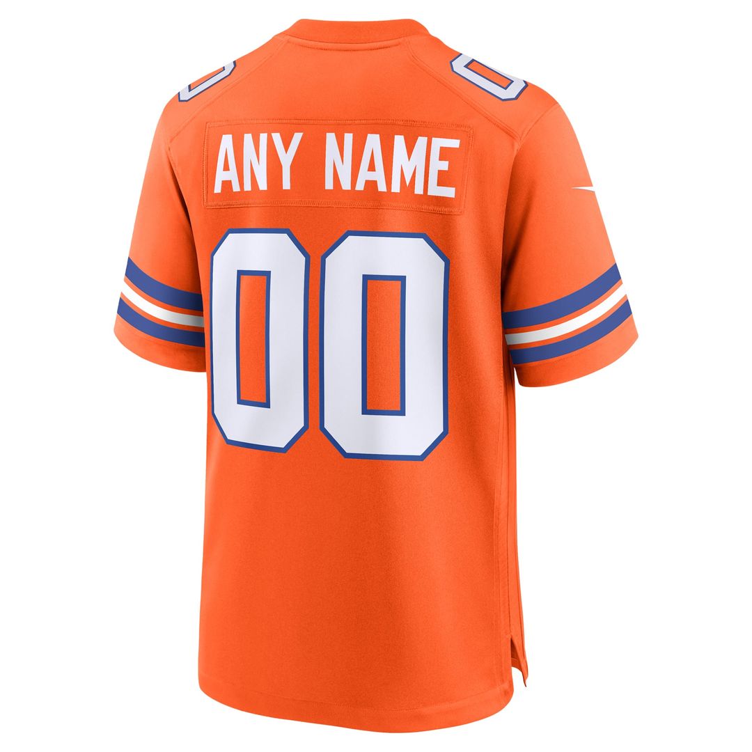 Denver Broncos Nike Orange Mile High Collection 1977 Throwback Custom Game Jersey