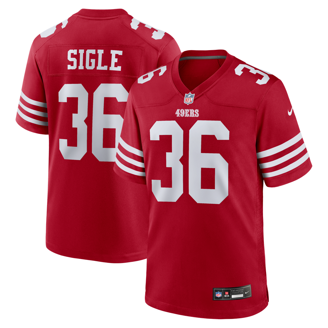 San Francisco 49ers Marques Sigle Nike Scarlet Team Game Jersey