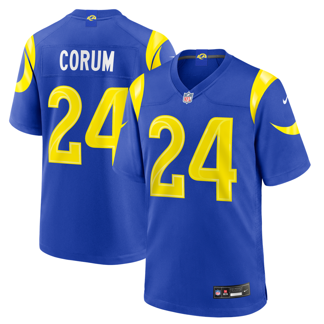 Los Angeles Rams Blake Corum Nike Royal Game Jersey
