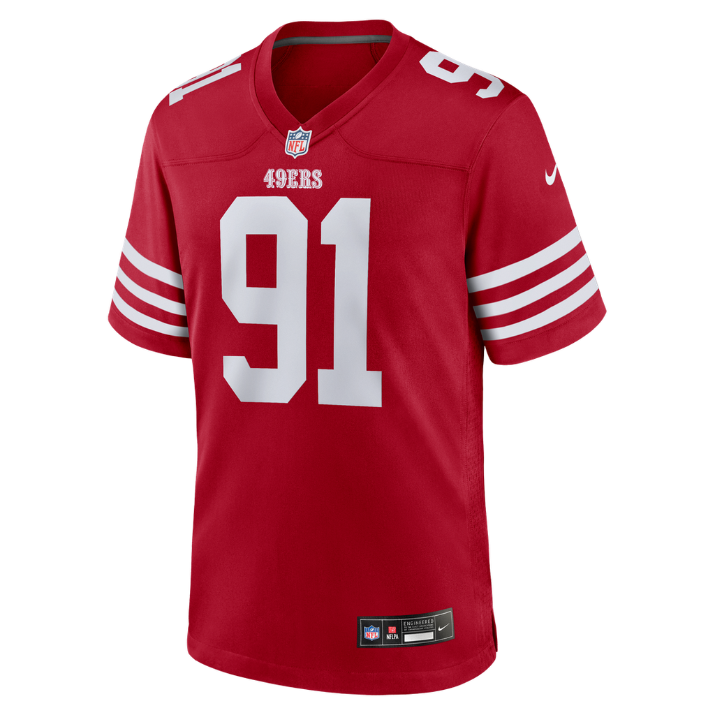 San Francisco 49ers Earnest Brown IV Nike Scarlet Team Game Jersey