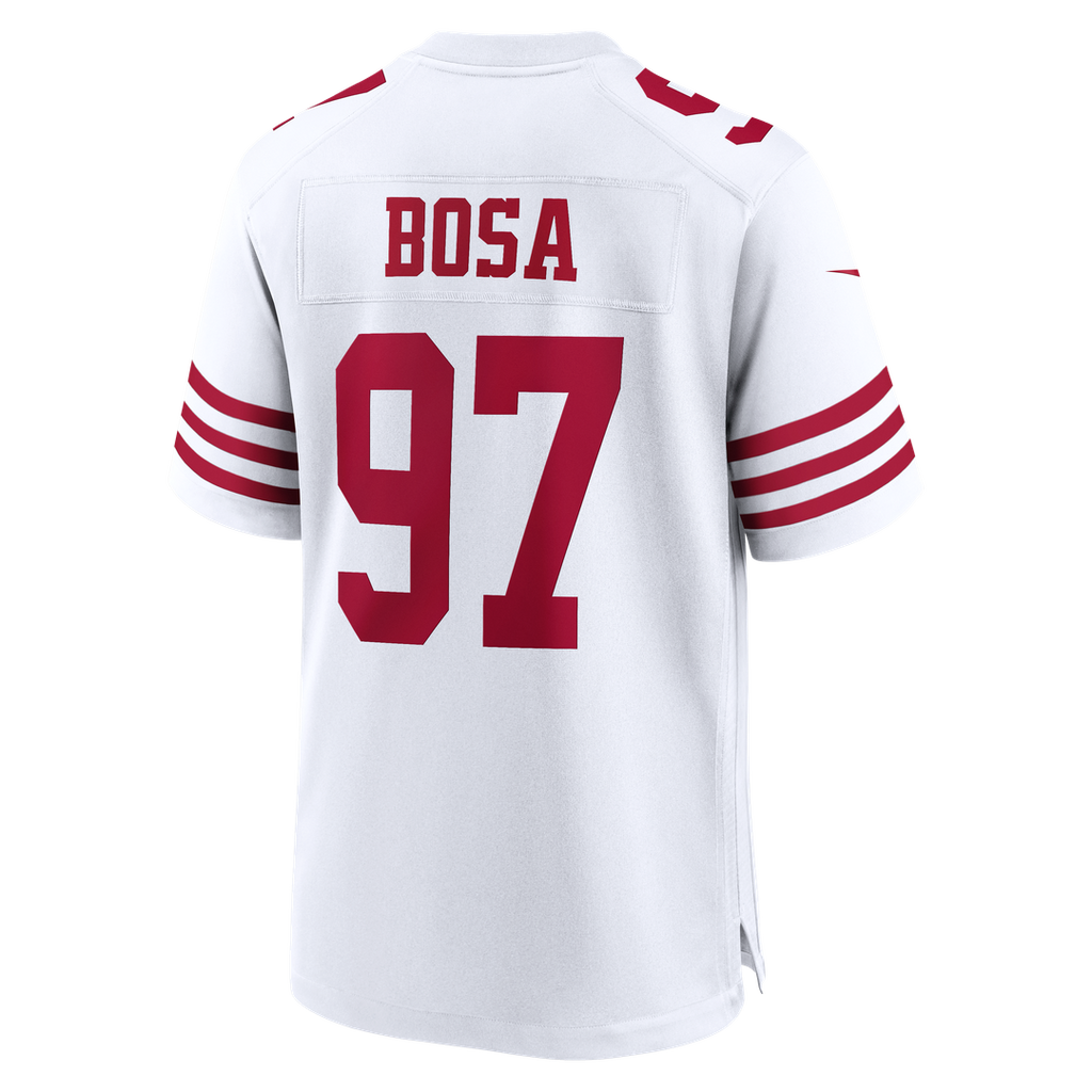 San Francisco 49ers Nick Bosa Nike White 80th Anniversary Game Jersey