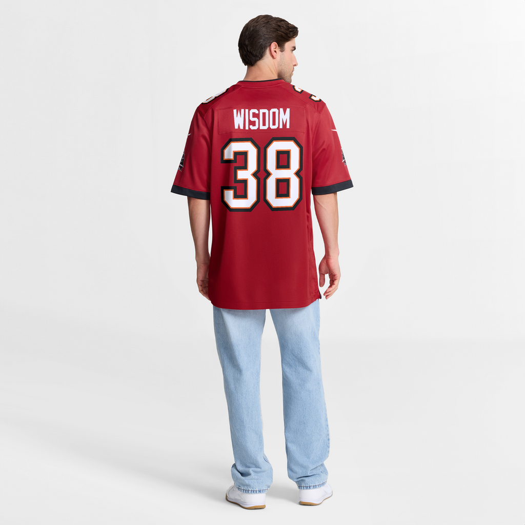 Tampa Bay Buccaneers Rashad Wisdom Nike Red Team Game Jersey