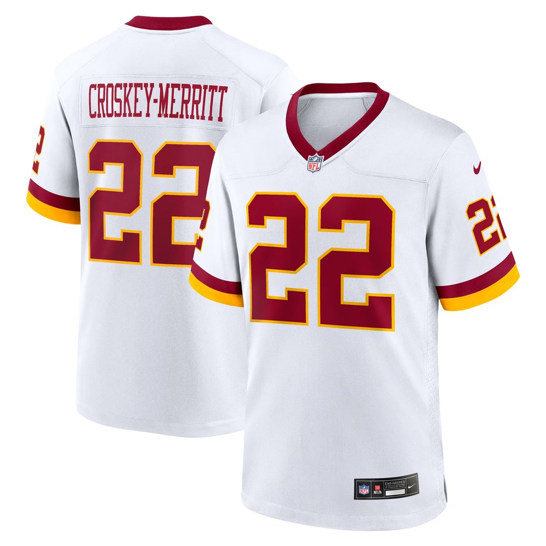 Washington Commanders Jacory Croskey-Merritt Nike Black Hail Raiser Alternate Game Jersey
