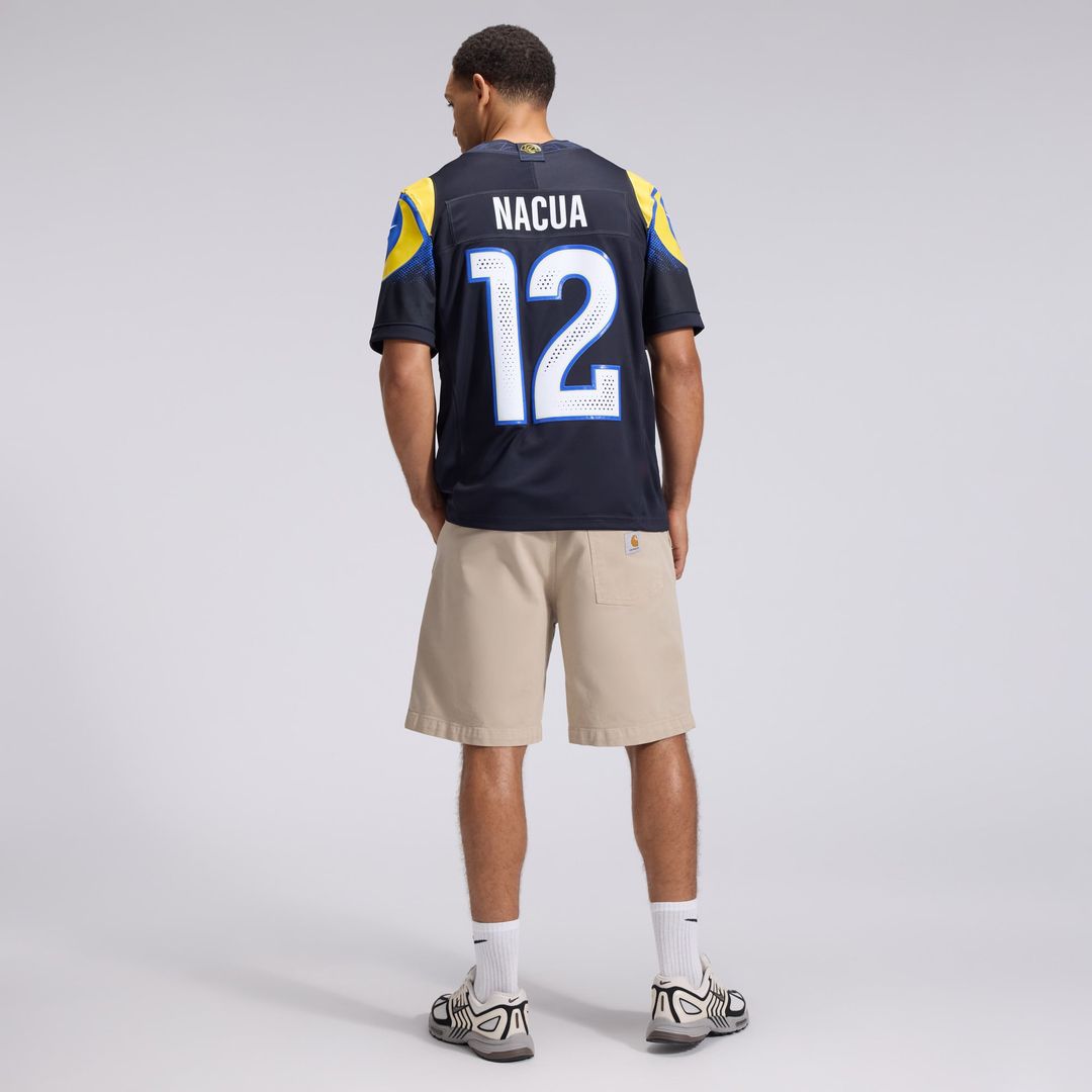 Los Angeles Rams Puka Nacua Nike Dark Blue Rivalries Collection Stitched Limited Jersey