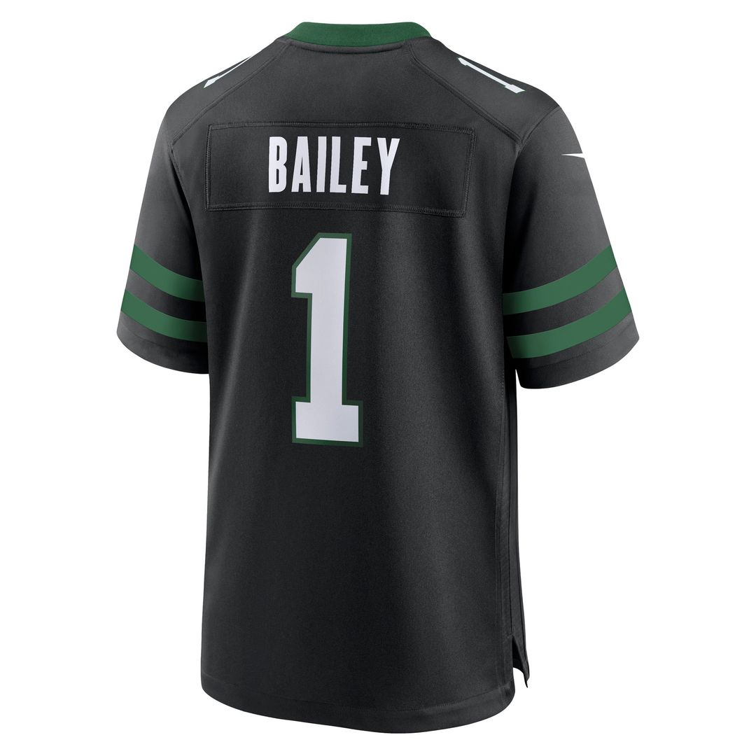 New York Jets David Bailey Nike Legacy Black Alternate Game Player Jersey