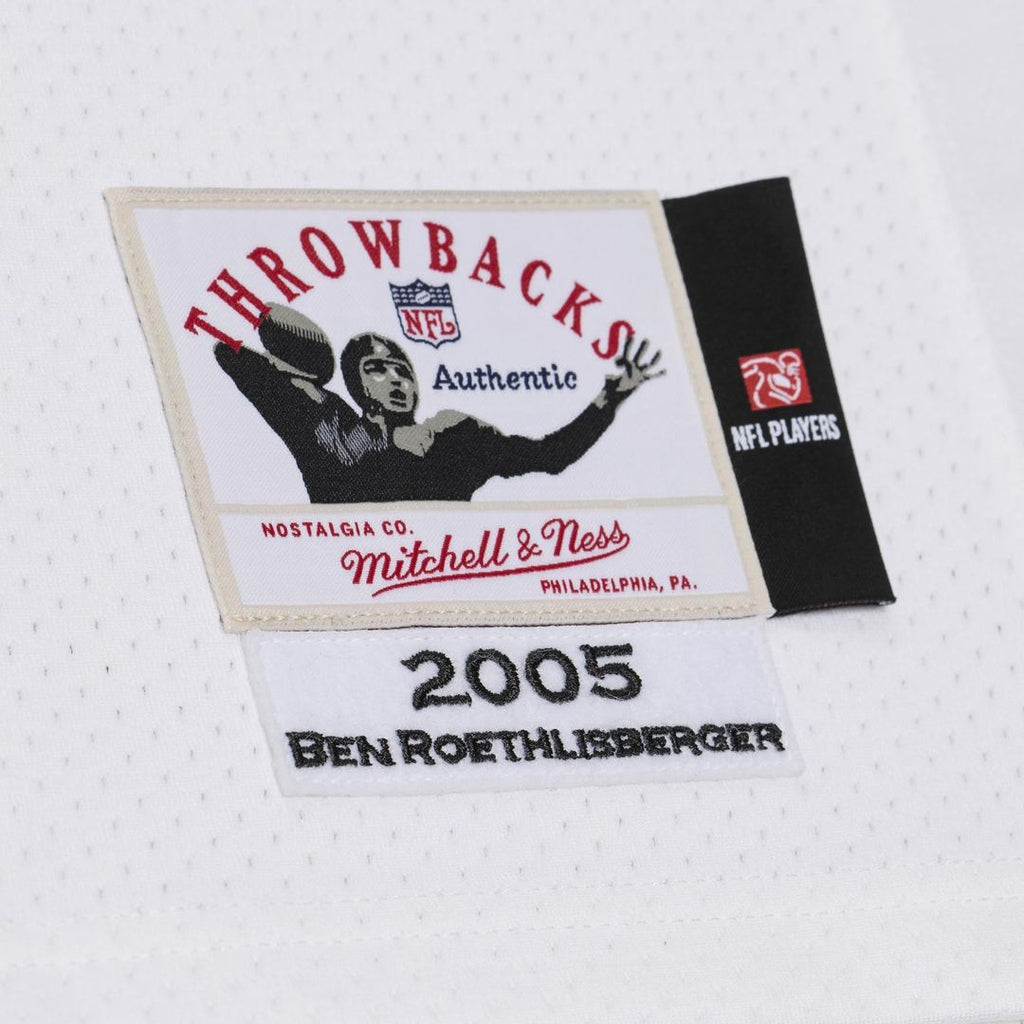 Pittsburgh Steelers Ben Roethlisberger Mitchell & Ness White 2005 Authentic Throwback Jersey