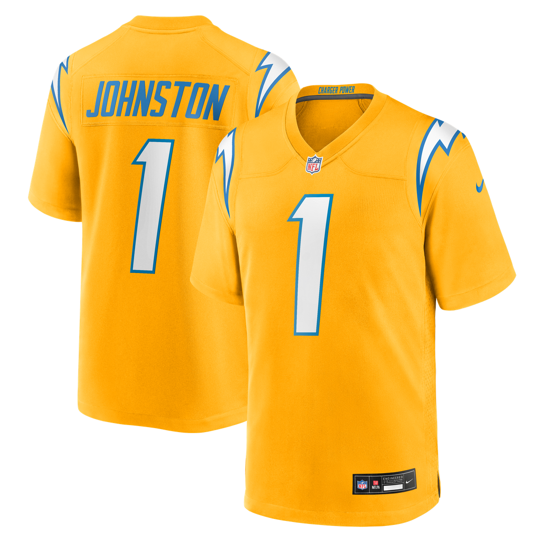 Los Angeles Chargers Quentin Johnston Nike Gold Alternate Charger Power Game Player Jersey