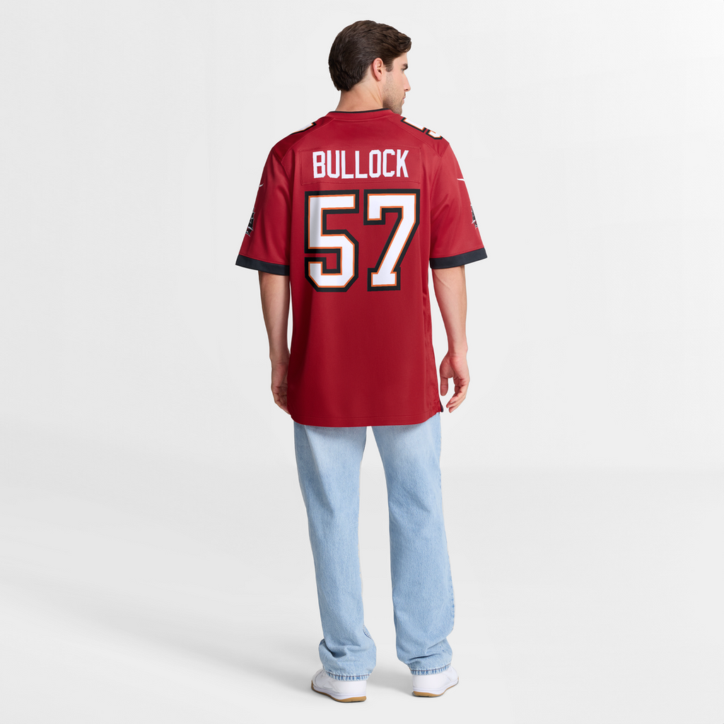 Tampa Bay Buccaneers John Bullock Nike Red Team Game Jersey