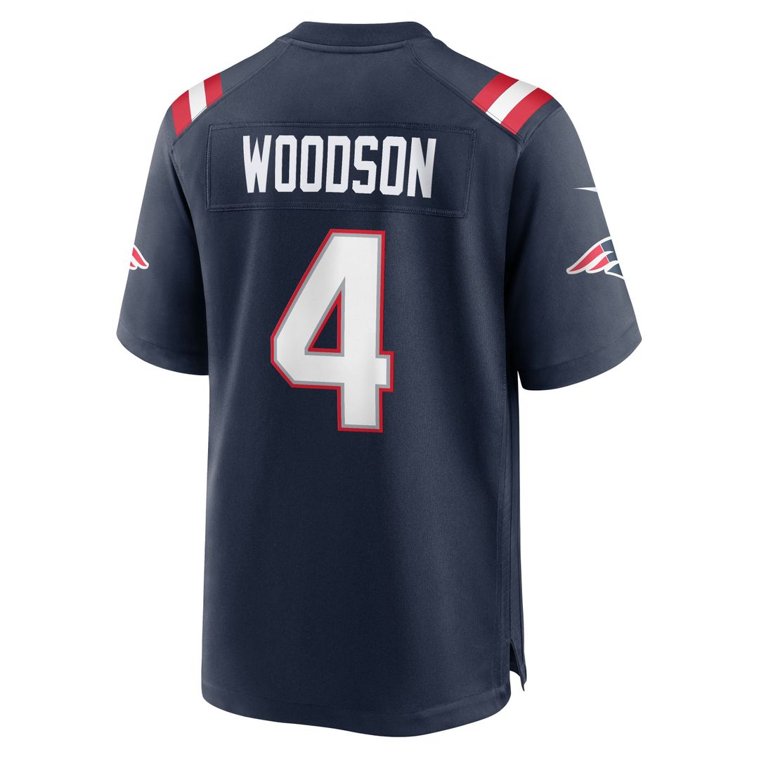 New England Patriots Craig Woodson Nike Navy Team Game Jersey