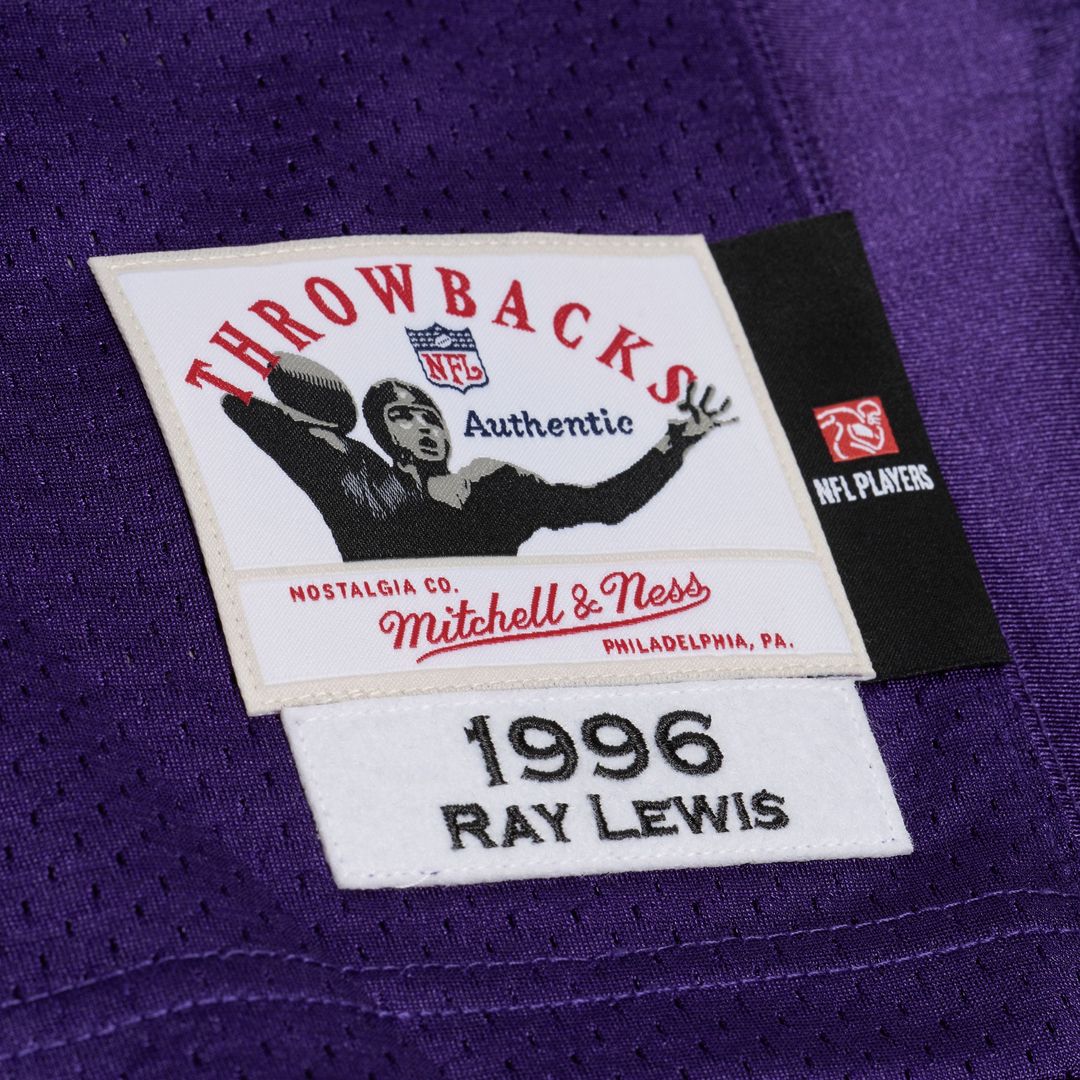 Baltimore Ravens Ray Lewis Mitchell & Ness Purple 1996 Authentic Throwback Jersey