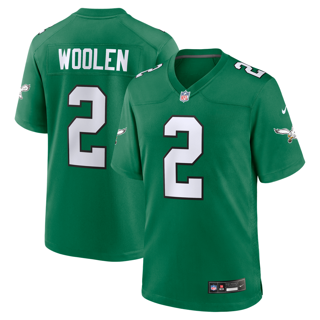 Philadelphia Eagles Tariq Woolen Nike Kelly Green Alternate Game Jersey