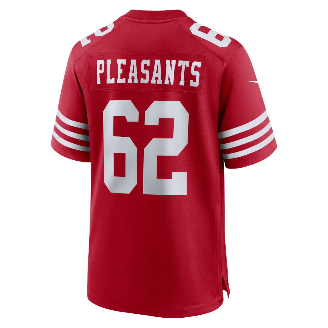 San Francisco 49ers Austen Pleasants Nike Scarlet Team Game Jersey