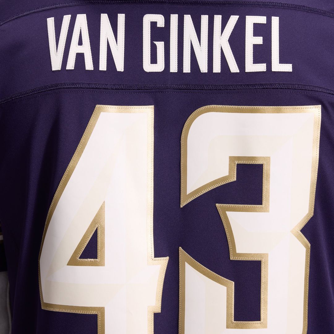 Minnesota Vikings Andrew Van Ginkel Nike Purple 2026 Rivalries Collection Stitched Limited Jersey