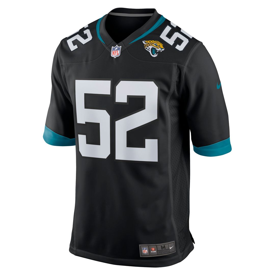 Jacksonville Jaguars DaVon Hamilton Nike Black Game Jersey