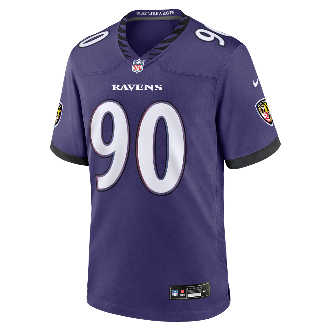 Baltimore Ravens Aeneas Peebles Nike Purple Team Game Jersey