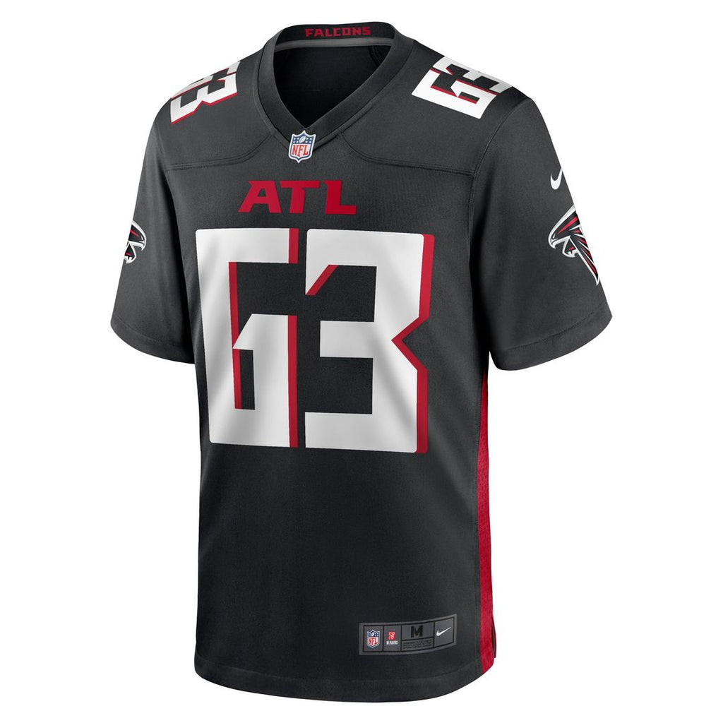 Atlanta Falcons Chris Lindstrom Nike Black Team Game Jersey