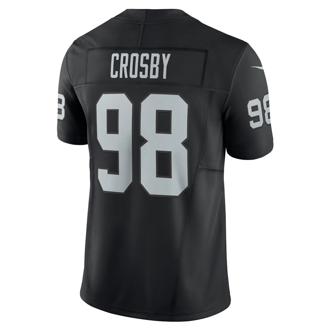 Las Vegas Raiders Maxx Crosby Nike Black Vapor F.U.S.E. Limited Jersey