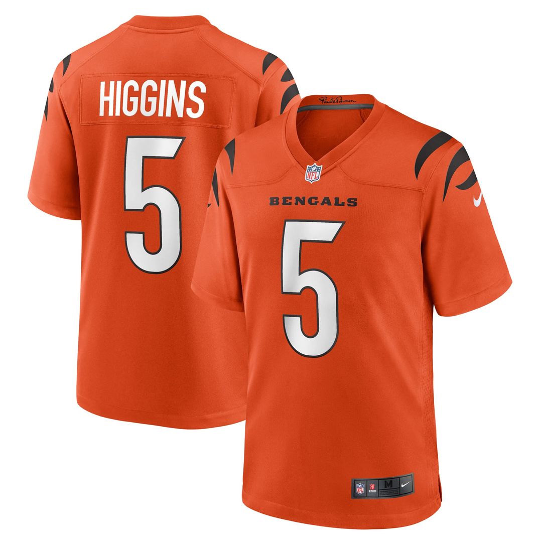 Cincinnati Bengals Tee Higgins Nike White Game Jersey