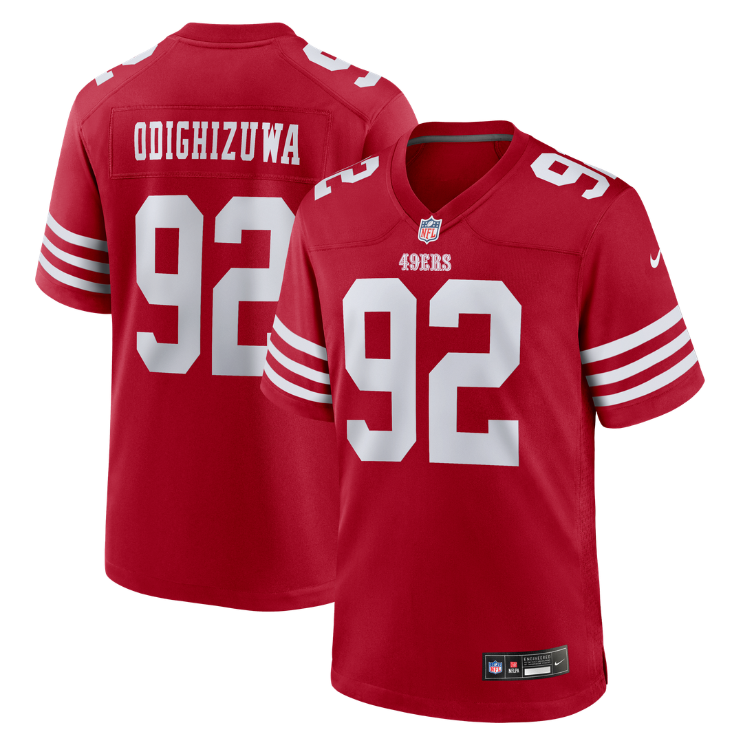 San Francisco 49ers Osa Odighizuwa Nike Scarlet Team Game Jersey