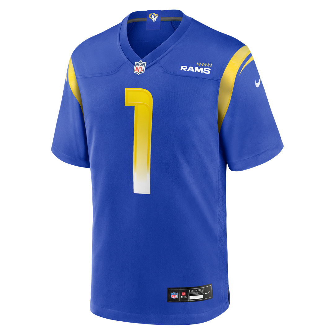 Los Angeles Rams Number 1 Groom Nike Royal Game Jersey