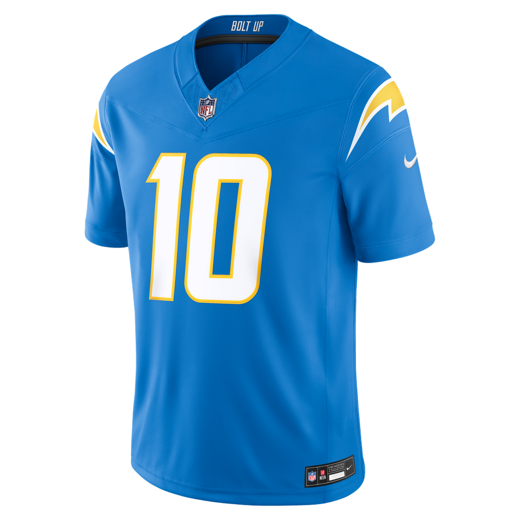 Los Angeles Chargers Justin Herbert Nike Powder Blue Team Vapor F.U.S.E. Stitched Limited Jersey