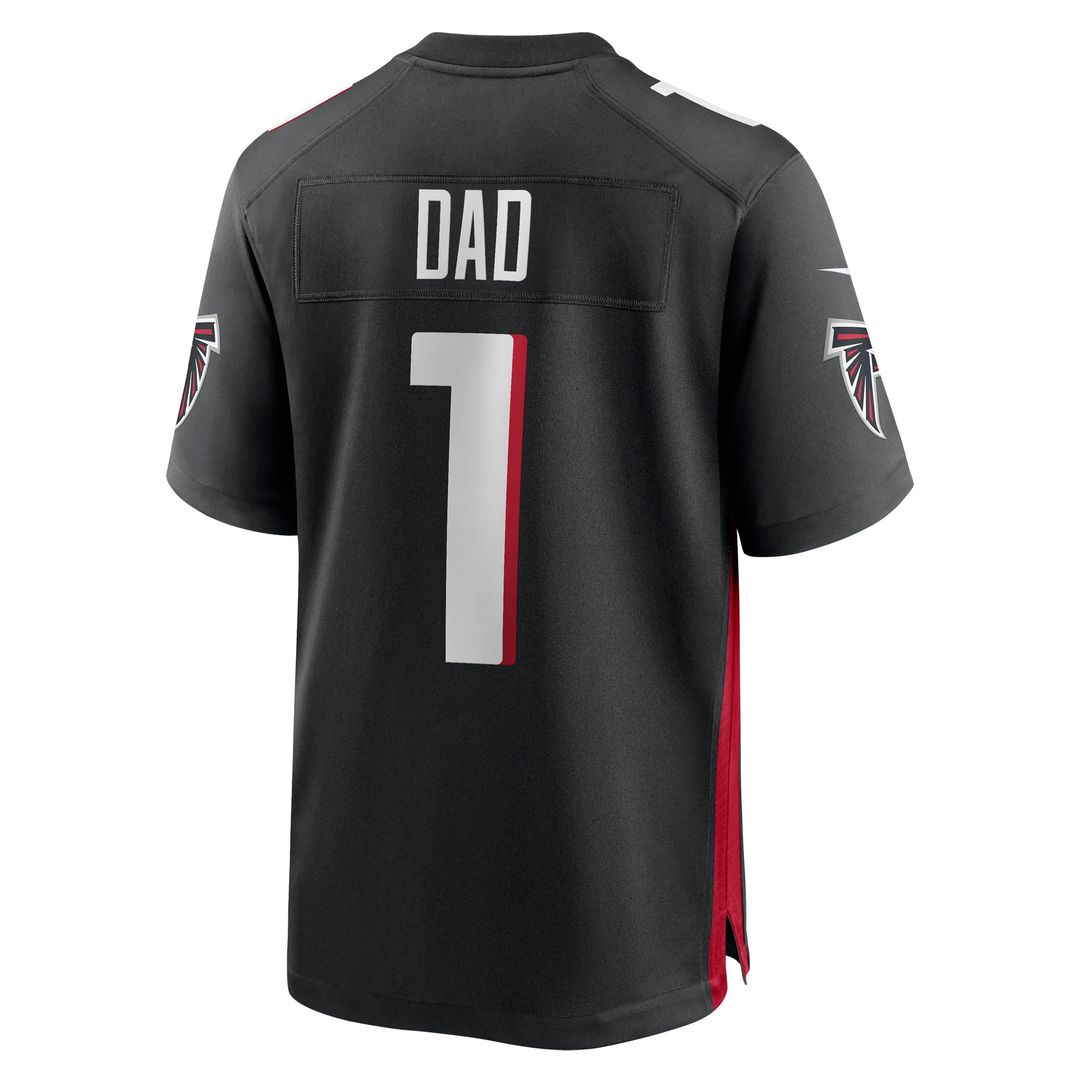 Atlanta Falcons Number 1 Dad Nike Black Game Jersey