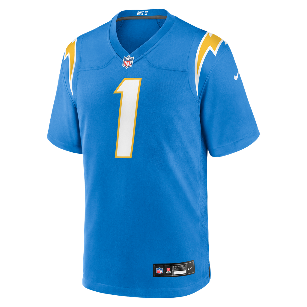Los Angeles Chargers Quentin Johnston Nike Navy Alternate Super Chargers Game Player Jersey