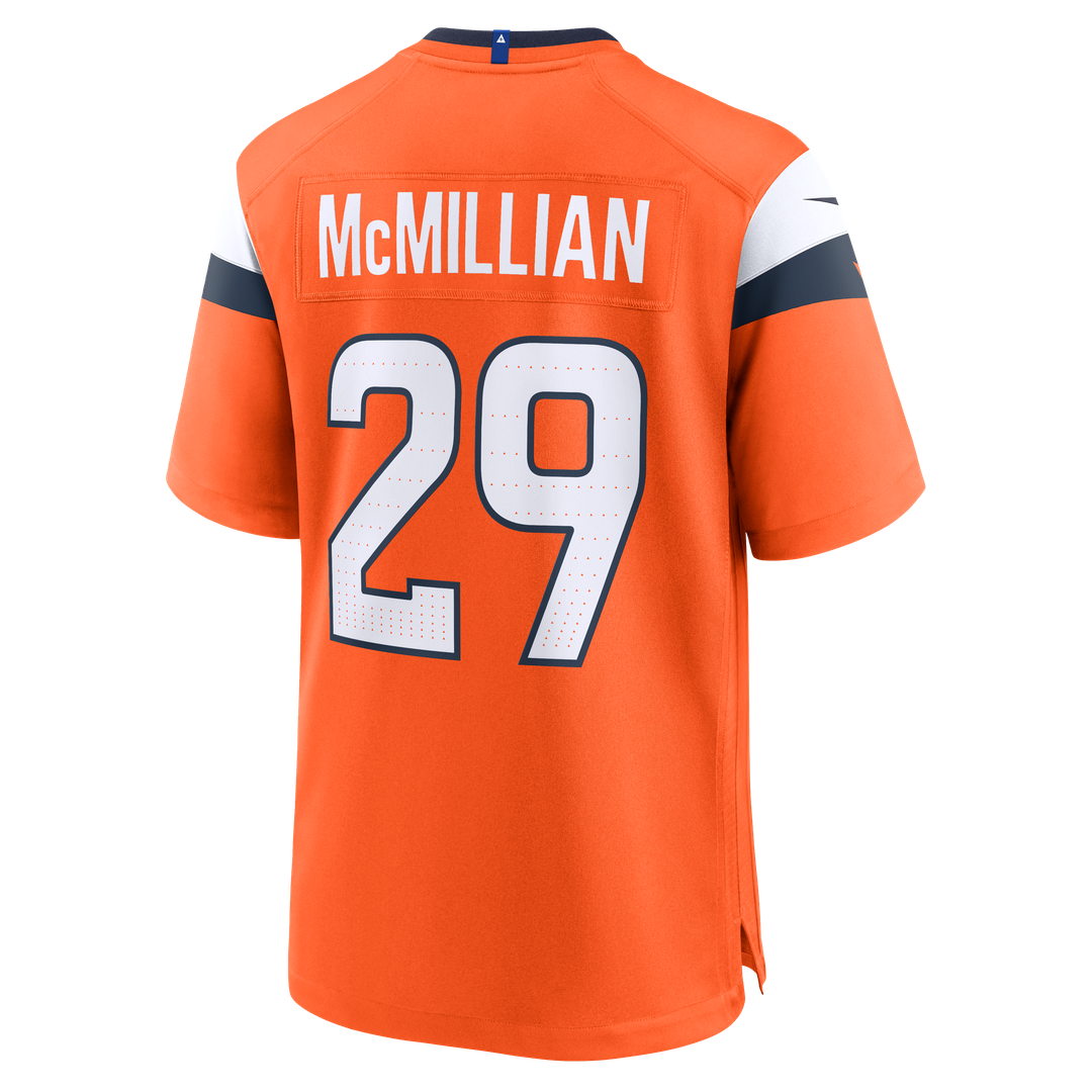 Denver Broncos Ja'Quan McMillian Nike Orange Team Game Jersey